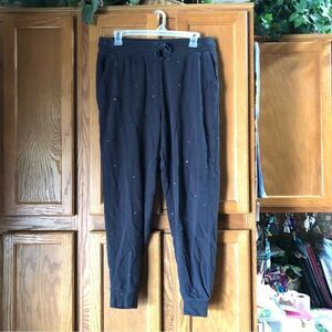 Peloton Shine Ultimate Joggers Gold Paint Spatter Gray - M